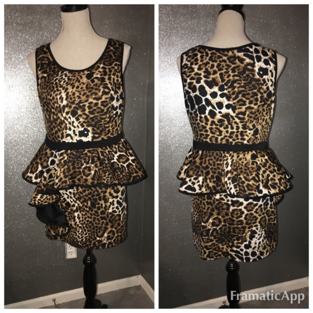 Try This leopard ruffle dress: L